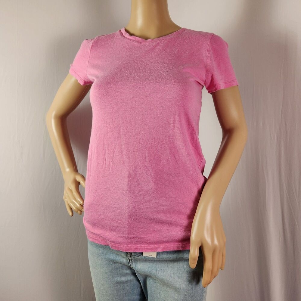 Gap Tshirt Women Pink Medium Chest 28" Length 23"